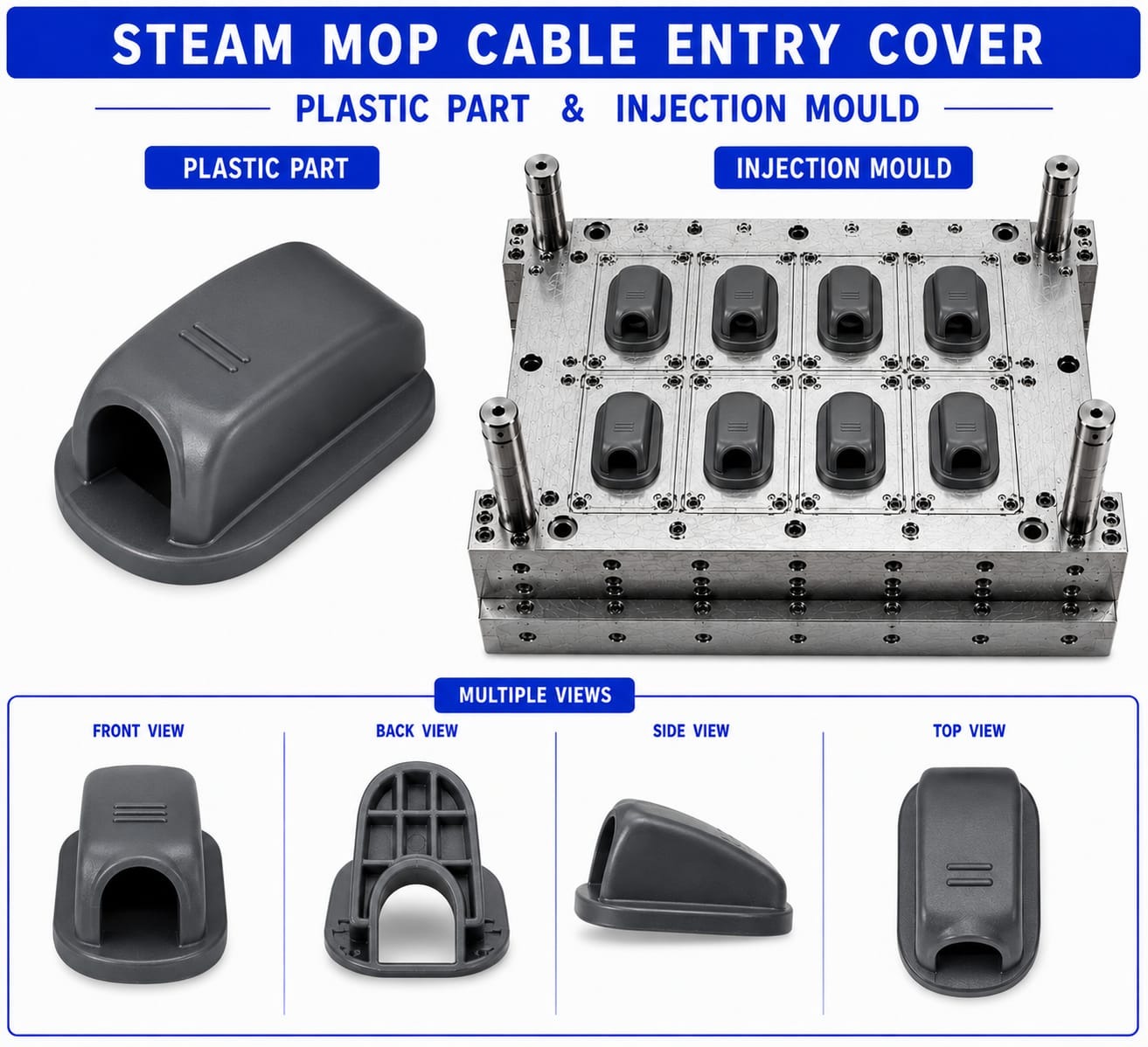 Steam Mop Plastic Cable Entry Cover Mould and Moulding Service
